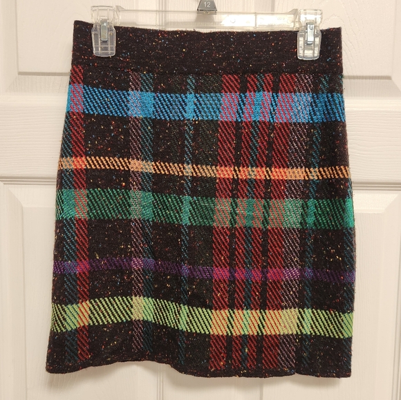 Vibrant Plaid Pencil Mini Skirt: Anthropologie - Cecilia Prado - Picture 4 of 11